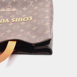 مملوكة مسبقًا حقيبة تسوق لوي فيتون جلد مونوغرام بنية متوسطة الحجم