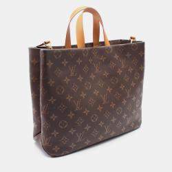 مملوكة مسبقًا حقيبة تسوق لوي فيتون جلد مونوغرام بنية متوسطة الحجم