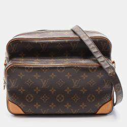 Pre Owned Louis Vuitton Nile Brown Canvas Shoulder Bag