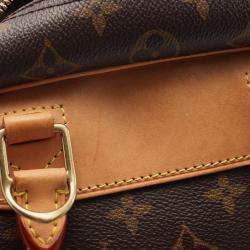 Pre Owned Louis Vuitton Deauville Brown Monogram Canvas Satchel Bag