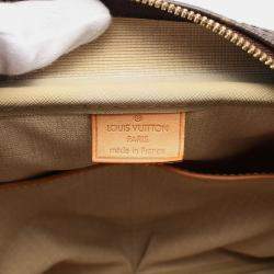 Pre Owned Louis Vuitton Deauville Brown Monogram Canvas Satchel Bag