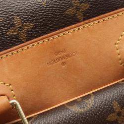 Pre Owned Louis Vuitton Deauville Brown Monogram Canvas Satchel Bag