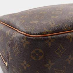 Pre Owned Louis Vuitton Deauville Brown Monogram Canvas Satchel Bag