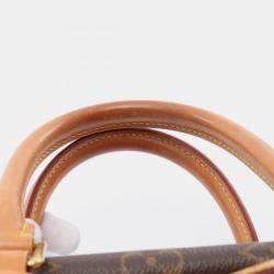 Pre Owned Louis Vuitton Deauville Brown Monogram Canvas Satchel Bag