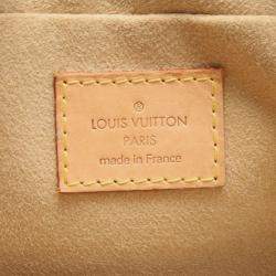 Pre Owned Louis Vuitton Manhattan PM Brown Monogram Canvas Top Handle Bag