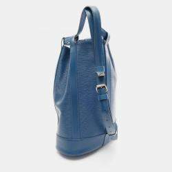 Pre Owned Louis Vuitton Randonnee Blue Epi Leather Backpack