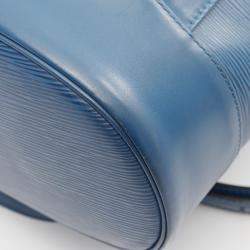 Pre Owned Louis Vuitton Randonnee Blue Epi Leather Backpack