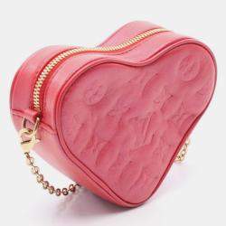 Pre Owned Louis Vuitton Coeur Heart on Chain Monogram Embossed Lambskin Bag 