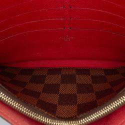 Pre Owned Louis Vuitton Brown Damier Ebene Pochette Felicie