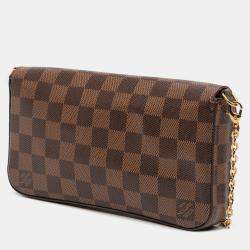 Pre Owned Louis Vuitton Brown Damier Ebene Pochette Felicie