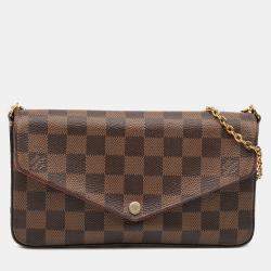Pre Owned Louis Vuitton Brown Damier Ebene Pochette Felicie
