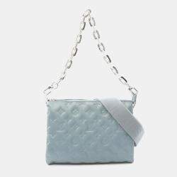 مملوكة مسبقًا Louis Vuitton Coussin PM Blue Empreinte Leather Monogram Shoulder Bag