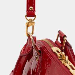 Pre Owned Louis Vuitton Red Monogram Vernis Alma BB