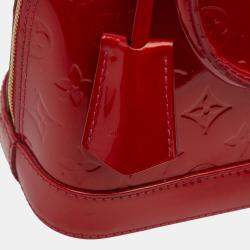 Pre Owned Louis Vuitton Red Monogram Vernis Alma BB