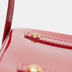 Pre Owned Louis Vuitton Red Monogram Vernis Alma BB