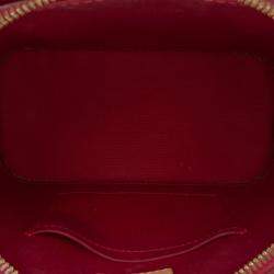 Pre Owned Louis Vuitton Red Monogram Vernis Alma BB