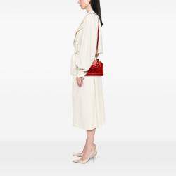Pre Owned Louis Vuitton Red Monogram Vernis Alma BB