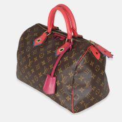 Pre Owned Louis Vuitton Flamingo Monogram Canvas Totem Speedy 30