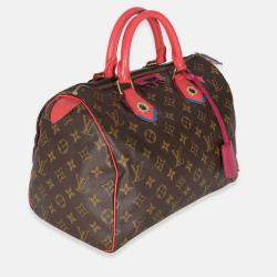Pre Owned Louis Vuitton Flamingo Monogram Canvas Totem Speedy 30
