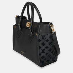 Pre Owned Louis Vuitton Black Calfskin Monogram Tufting On My Side MM