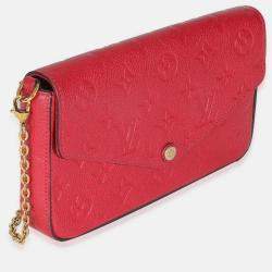 Pre Owned Louis Vuitton Scarlet Monogram Empreinte Felicie Pochette