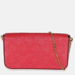 Pre Owned Louis Vuitton Scarlet Monogram Empreinte Felicie Pochette