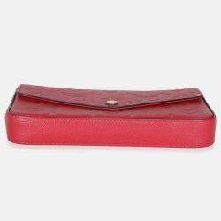 Pre Owned Louis Vuitton Scarlet Monogram Empreinte Felicie Pochette