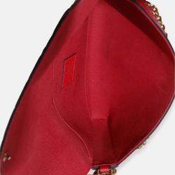 Pre Owned Louis Vuitton Scarlet Monogram Empreinte Felicie Pochette