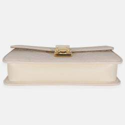 Pre Owned Louis Vuitton Monogram Empreinte Cream Wallet On Chain Metis