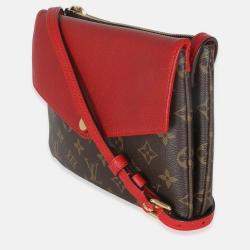 Pre Owned Louis Vuitton Cherry Monogram Canvas Twice Pochette