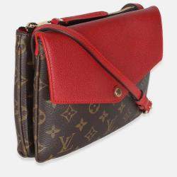 Pre Owned Louis Vuitton Cherry Monogram Canvas Twice Pochette