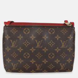 Pre Owned Louis Vuitton Cherry Monogram Canvas Twice Pochette