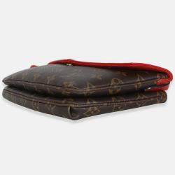 Pre Owned Louis Vuitton Cherry Monogram Canvas Twice Pochette