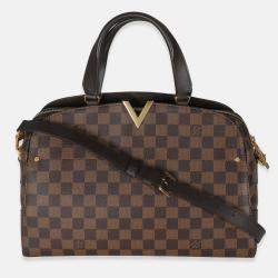 Pre Owned Louis Vuitton Damier Ebene Canvas Kensington Bowling Bag