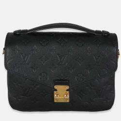 Pre Owned Louis Vuitton Black Monogram Empreinte Pochette Metis
