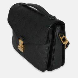 Pre Owned Louis Vuitton Black Monogram Empreinte Pochette Metis