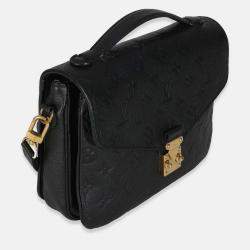 Pre Owned Louis Vuitton Black Monogram Empreinte Pochette Metis