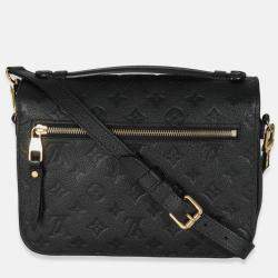 Pre Owned Louis Vuitton Black Monogram Empreinte Pochette Metis