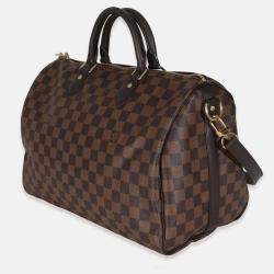 Pre Owned Louis Vuitton Damier Ebene Canvas Speedy Bandouliere 35