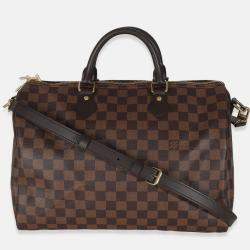 Pre Owned Louis Vuitton Damier Ebene Canvas Speedy Bandouliere 35