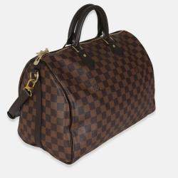 Pre Owned Louis Vuitton Damier Ebene Canvas Speedy Bandouliere 35