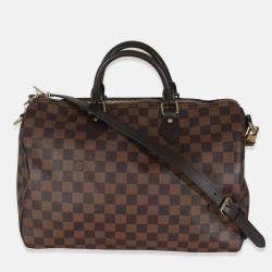 Pre Owned Louis Vuitton Damier Ebene Canvas Speedy Bandouliere 35