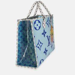 Pre Owned Louis Vuitton Blue Monogram Giant Canvas Queenstown Onthego GM