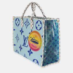 Pre Owned Louis Vuitton Blue Monogram Giant Canvas Queenstown Onthego GM