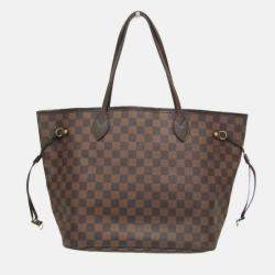Pre Owned Louis Vuitton Brown Damier Neverfull MM Tote