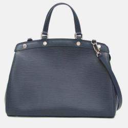 Pre Owned Louis Vuitton Blue Epi Brea MM Handbag 