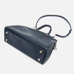 Pre Owned Louis Vuitton Blue Epi Brea MM Handbag 