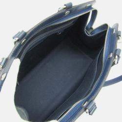 Pre Owned Louis Vuitton Blue Epi Brea MM Handbag 