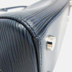 Pre Owned Louis Vuitton Blue Epi Brea MM Handbag 