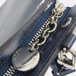 Pre Owned Louis Vuitton Blue Epi Brea MM Handbag 